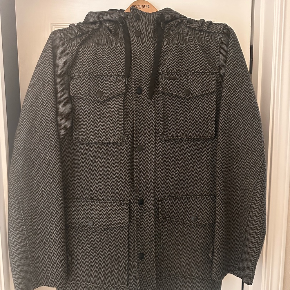 Empyre Gray Herringbone Military Jacket